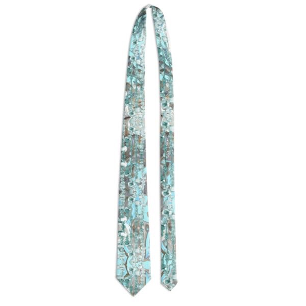 Abstract Aqua Jewel Tie