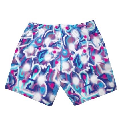 Pink, Blue & White Bubbles Swimming Shorts