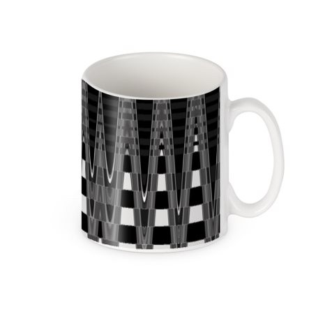 Black & White Art Deco Style Large Bone China Mug