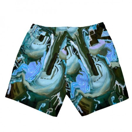 Abstract Alien Aqua Swimming Shorts