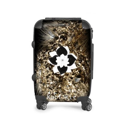 Crystal Gold Floral Small Kaci Kit Suitcase