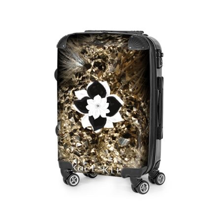 Crystal Gold Floral Small Kaci Kit Suitcase